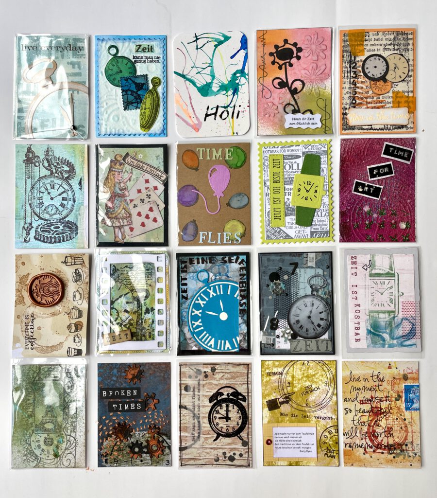 Artist Trading Cards Thema Zeit